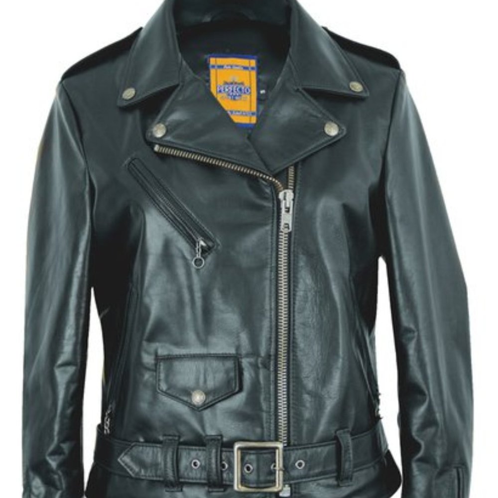 NEW! Schott NYC Women's Perfecto Black Leather Jkt